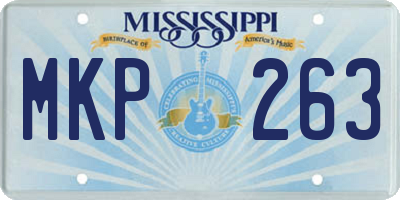 MS license plate MKP263