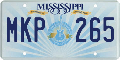 MS license plate MKP265