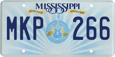 MS license plate MKP266