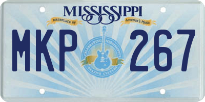 MS license plate MKP267
