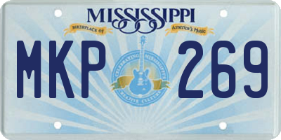 MS license plate MKP269