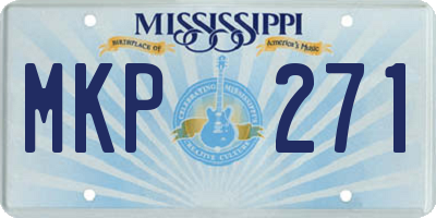 MS license plate MKP271