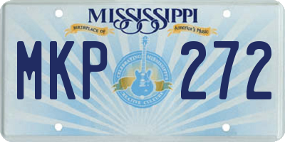 MS license plate MKP272