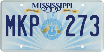 MS license plate MKP273