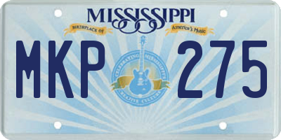 MS license plate MKP275
