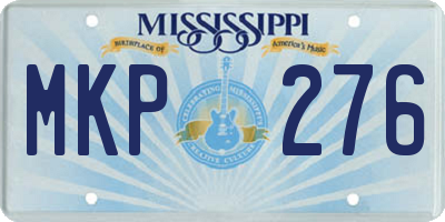 MS license plate MKP276