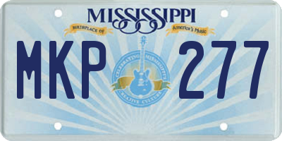 MS license plate MKP277
