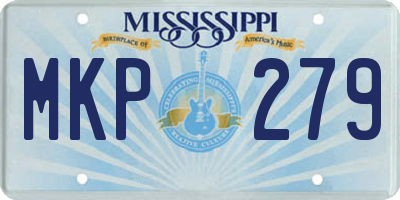 MS license plate MKP279