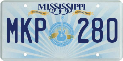 MS license plate MKP280