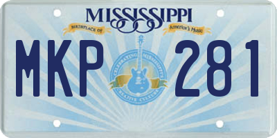 MS license plate MKP281