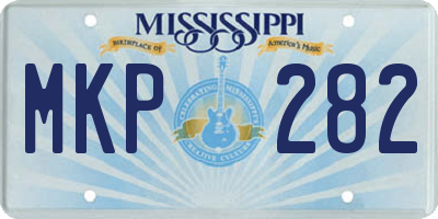 MS license plate MKP282