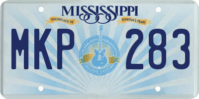 MS license plate MKP283