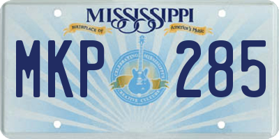 MS license plate MKP285