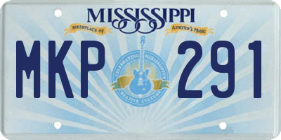MS license plate MKP291