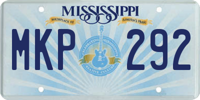 MS license plate MKP292