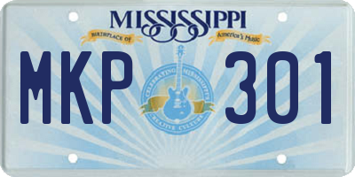 MS license plate MKP301
