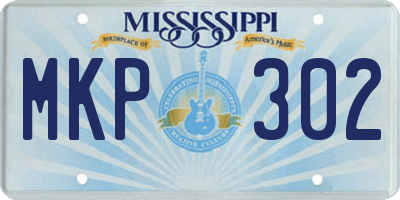 MS license plate MKP302