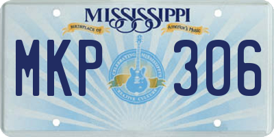 MS license plate MKP306