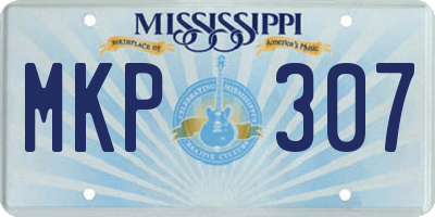 MS license plate MKP307