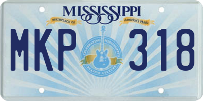 MS license plate MKP318