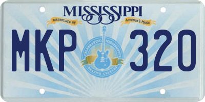 MS license plate MKP320