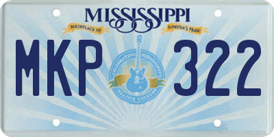 MS license plate MKP322