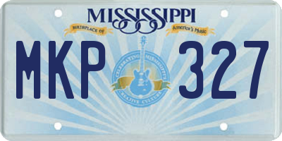 MS license plate MKP327