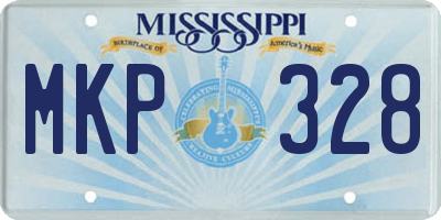 MS license plate MKP328