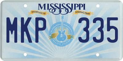 MS license plate MKP335