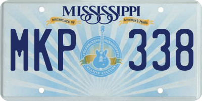 MS license plate MKP338