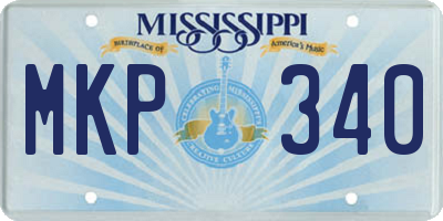 MS license plate MKP340