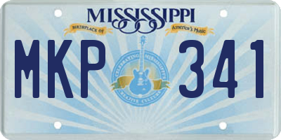 MS license plate MKP341