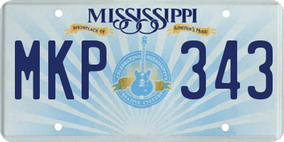 MS license plate MKP343