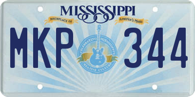 MS license plate MKP344