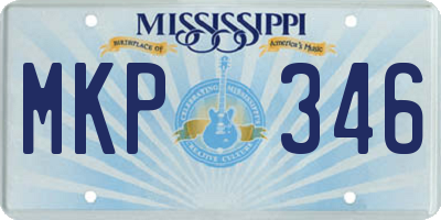 MS license plate MKP346