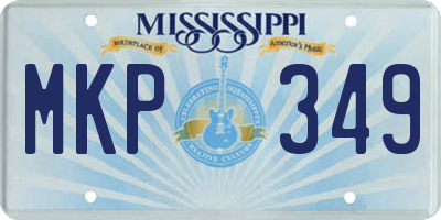 MS license plate MKP349