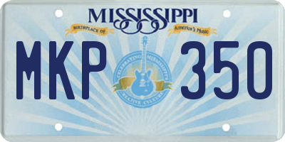 MS license plate MKP350