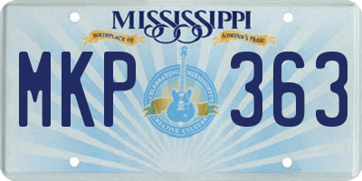 MS license plate MKP363