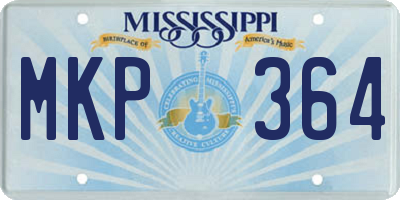 MS license plate MKP364