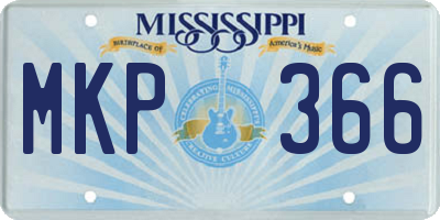 MS license plate MKP366