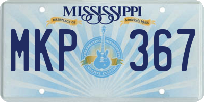 MS license plate MKP367