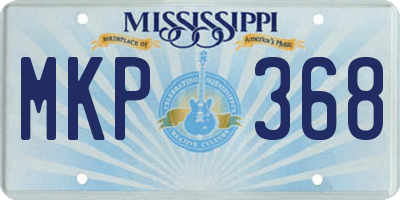MS license plate MKP368
