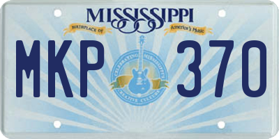 MS license plate MKP370