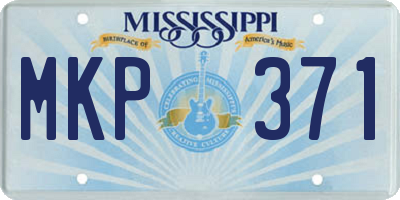 MS license plate MKP371