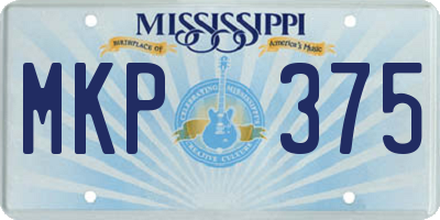 MS license plate MKP375