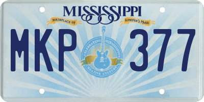 MS license plate MKP377