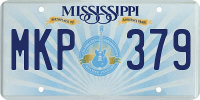 MS license plate MKP379