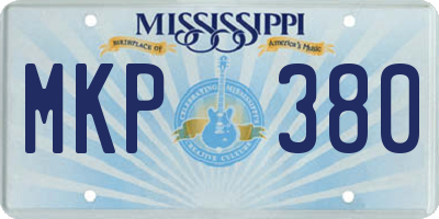MS license plate MKP380
