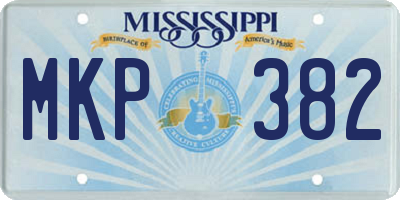 MS license plate MKP382
