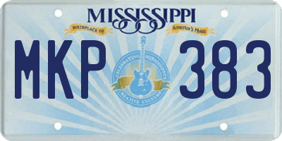 MS license plate MKP383